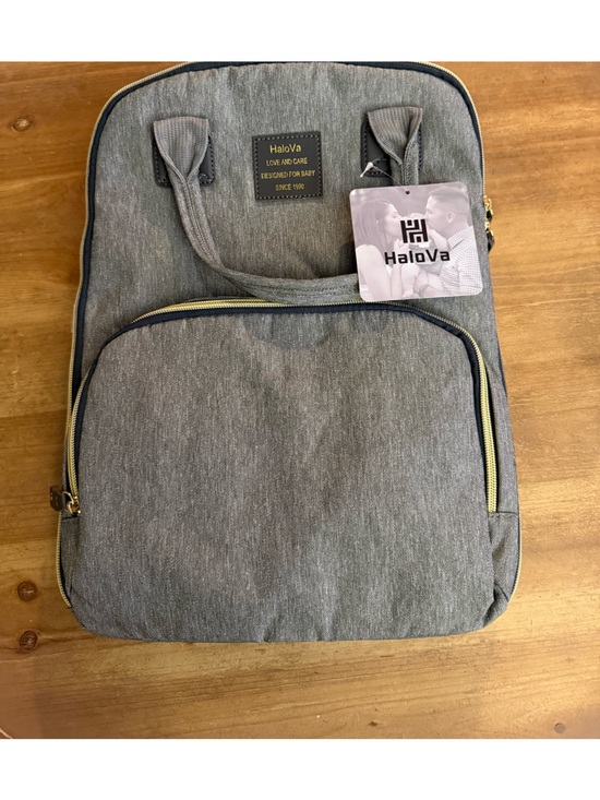 HaloVa Other - HaloVa Kids Gray Backpack with Gold Zipper Accents